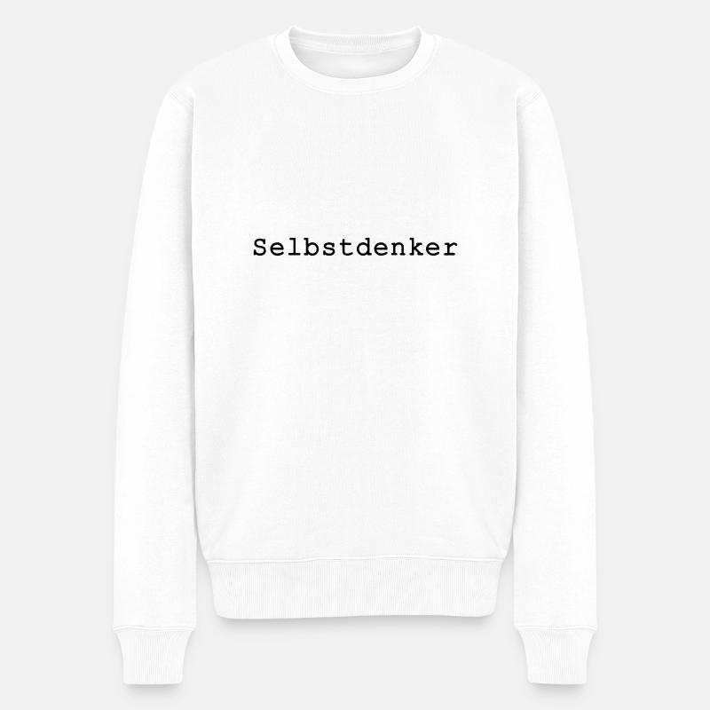 Selbstdenker - Pull Premium bio Homme - blanc