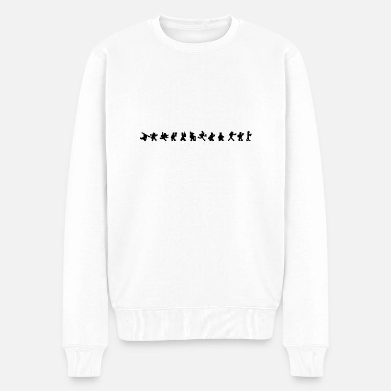 Évolution des pixels - Pull Premium bio Homme - blanc