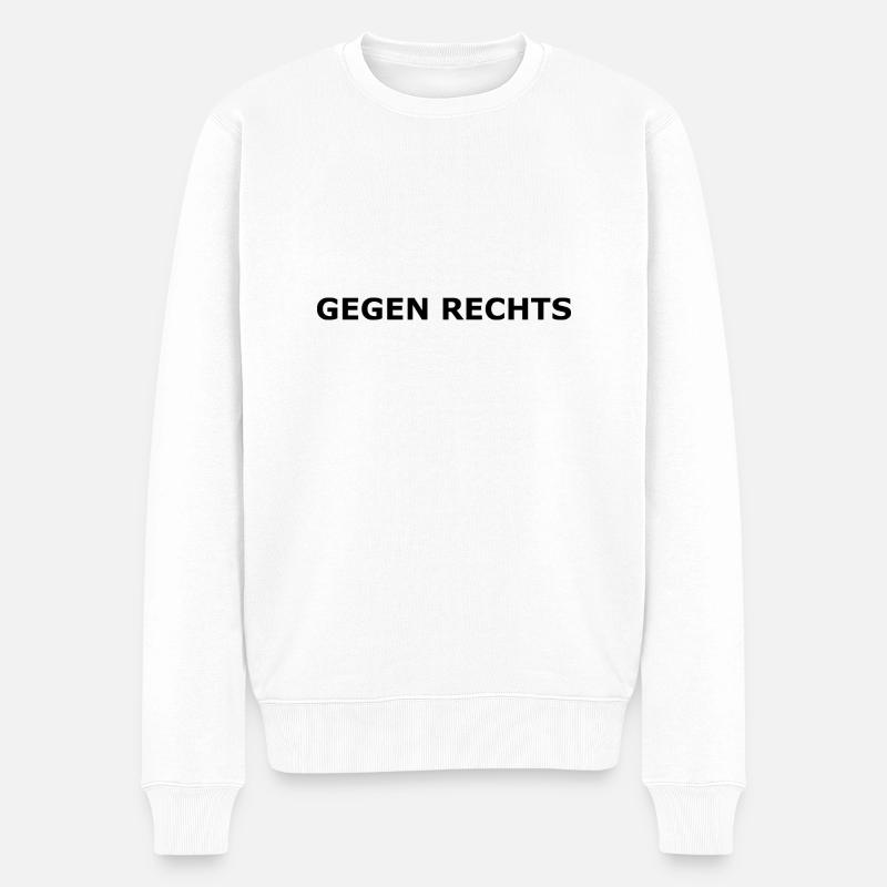 CONTRE LA DROITE - Pull Premium bio Homme - blanc