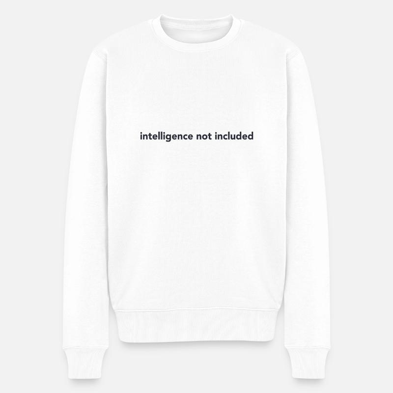 ntelligence non incluse - Pull Premium bio Homme - blanc