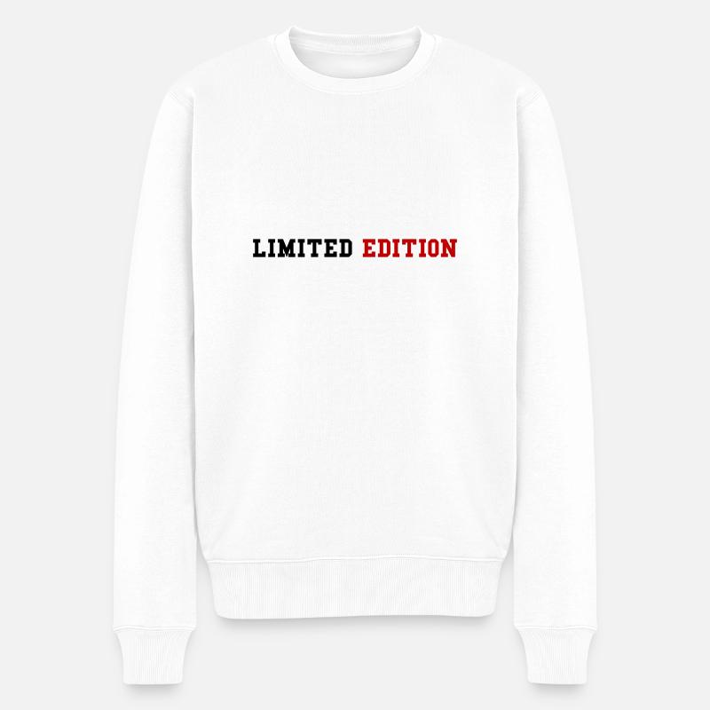 Limited Edition - Männer Premium Bio Pullover - Weiß