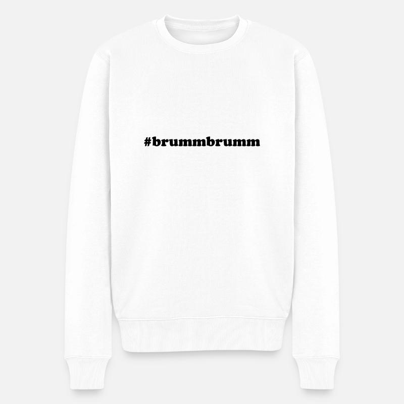 brummbrumm - Männer Premium Bio Pullover - Weiß