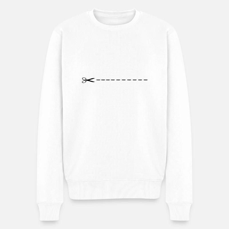 Ciseaux - Pull Premium bio Homme - blanc