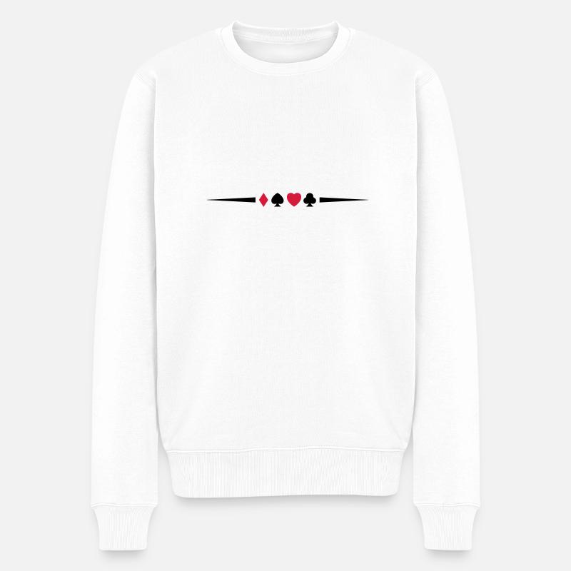 poker_symbol_design_2 - Pull Premium bio Homme - blanc