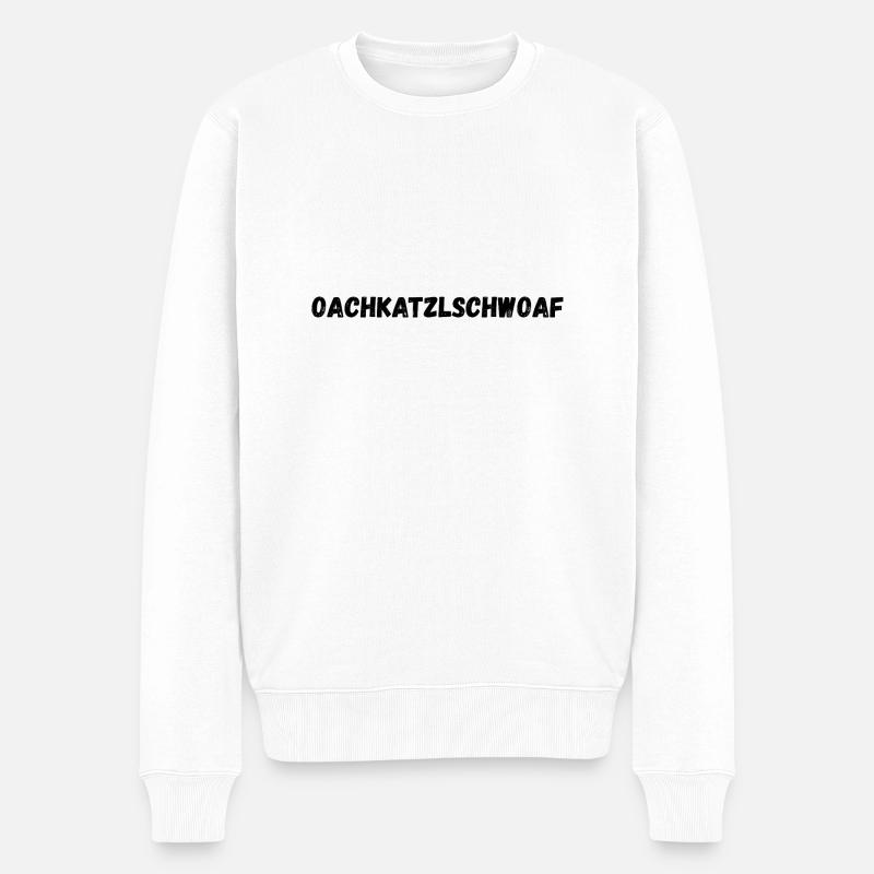 Oachkatzlschwoaf - Männer Premium Bio Pullover - Weiß