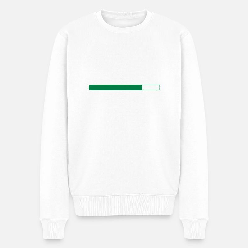 Loading, Download - Männer Premium Bio Pullover - Weiß