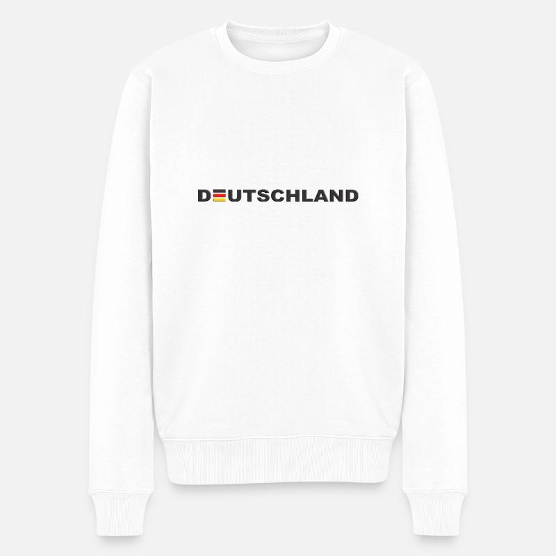 Deutschland - Männer Premium Bio Pullover - Weiß