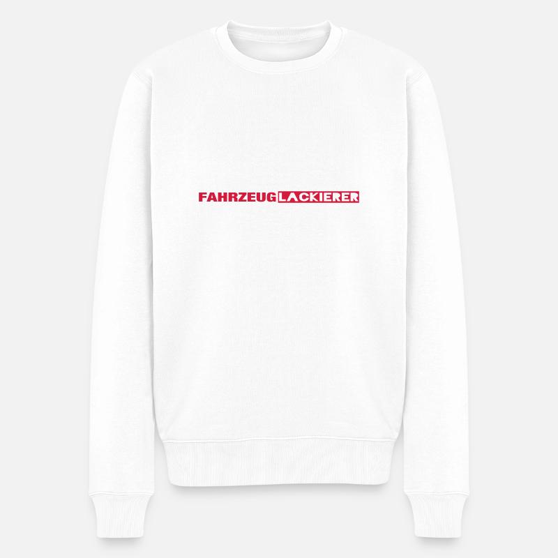 Fahrzeuglackierer, Lackierer - Männer Premium Bio Pullover - Weiß