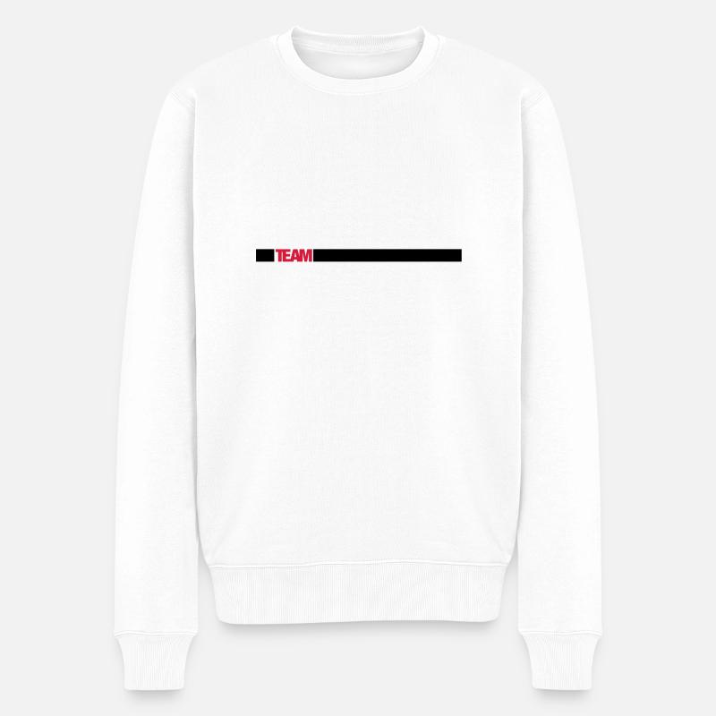 Team - Männer Premium Bio Pullover - Weiß