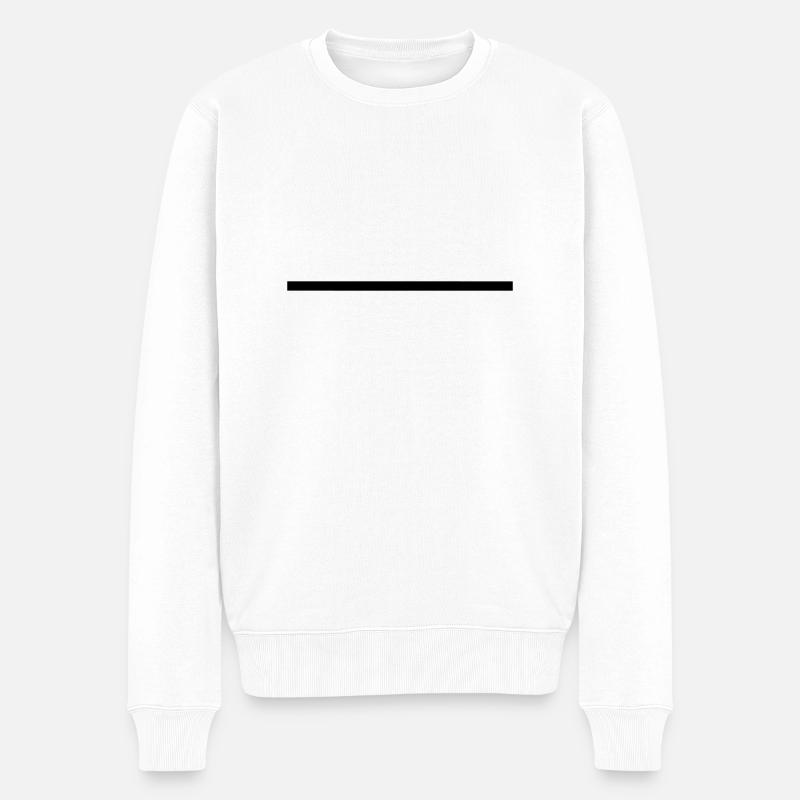 Straight Forward - Männer Premium Bio Pullover - Weiß