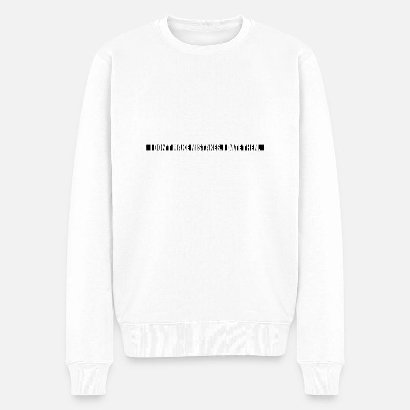 Date Erreurs Citation Logo - Pull Premium bio Homme - blanc