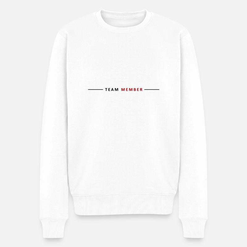 Team Mitglied - Männer Premium Bio Pullover - Weiß