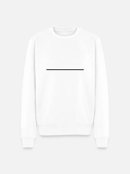 strich_yx1 - Männer Premium Bio Pullover - Weiß