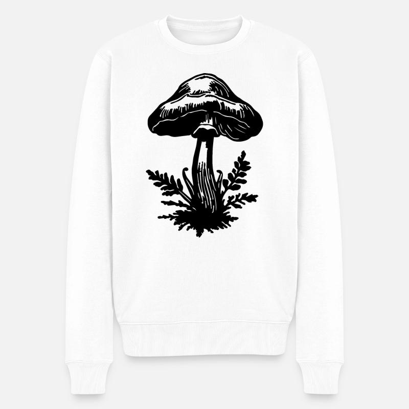 Cueilleur de champignons - Pull Premium bio Homme - blanc