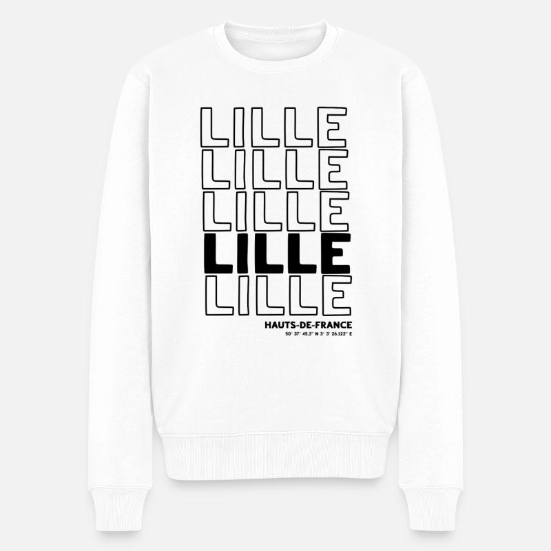 Lille - Pull Premium bio Homme - blanc