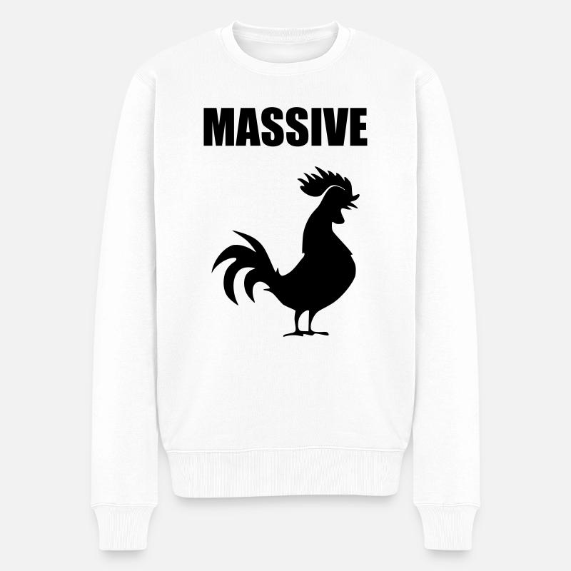 COCK MASSIVE - Pull Premium bio Homme - blanc