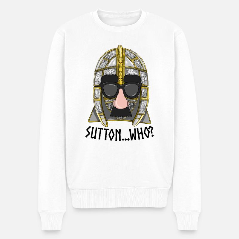 Sutton...who? - Sutton Hoo - Männer Premium Bio Pullover - Weiß