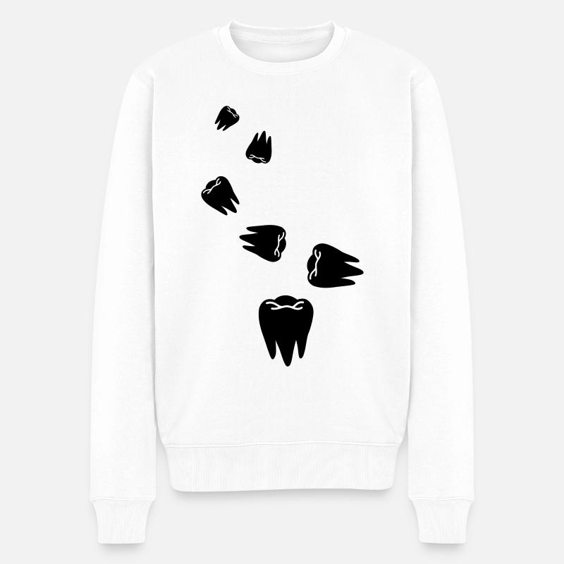 Symbole de l’icône de dent - Pull Premium bio Homme - blanc