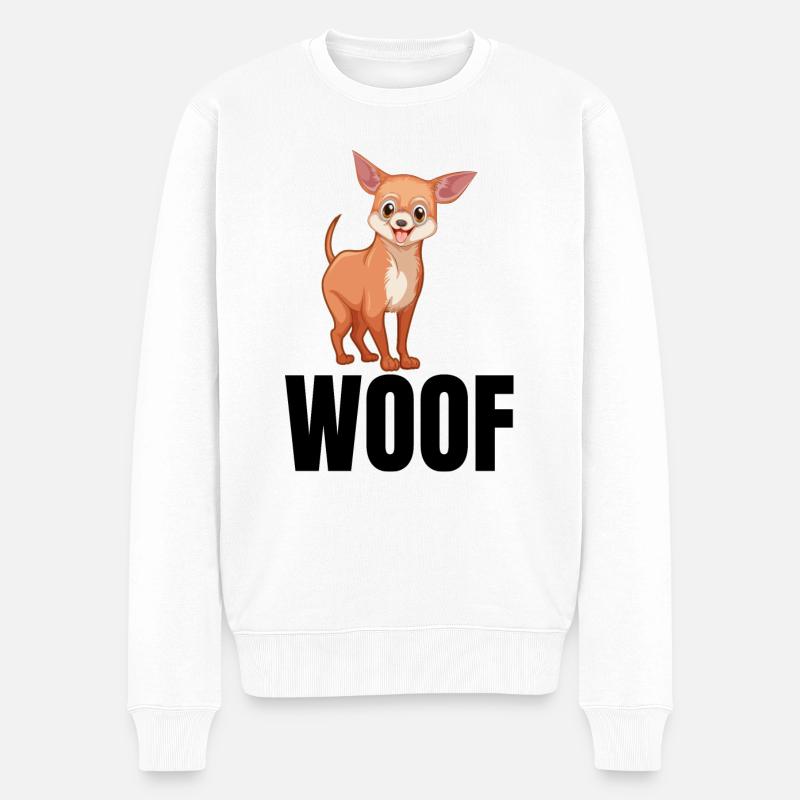 Hund Dog - Männer Premium Bio Pullover - Weiß