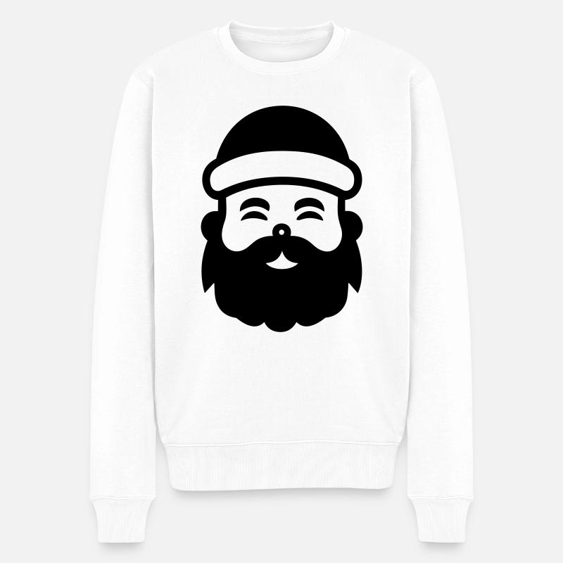 Kleiner Weihnachtsmann - Männer Premium Bio Pullover - Weiß