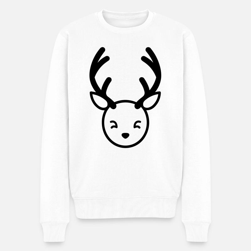 renne de noel - Pull Premium bio Homme - blanc