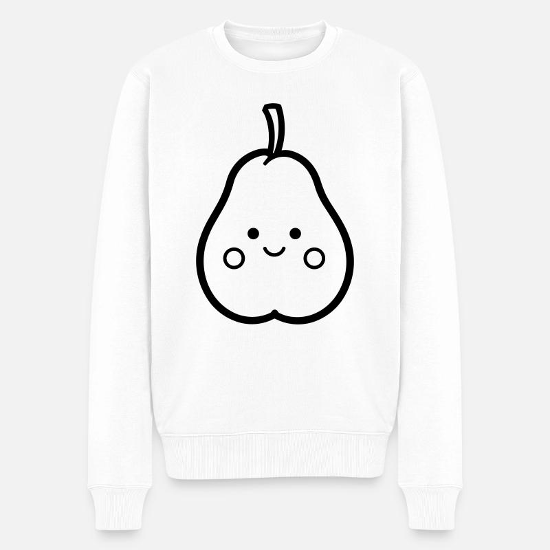 Birne - Männer Premium Bio Pullover - Weiß