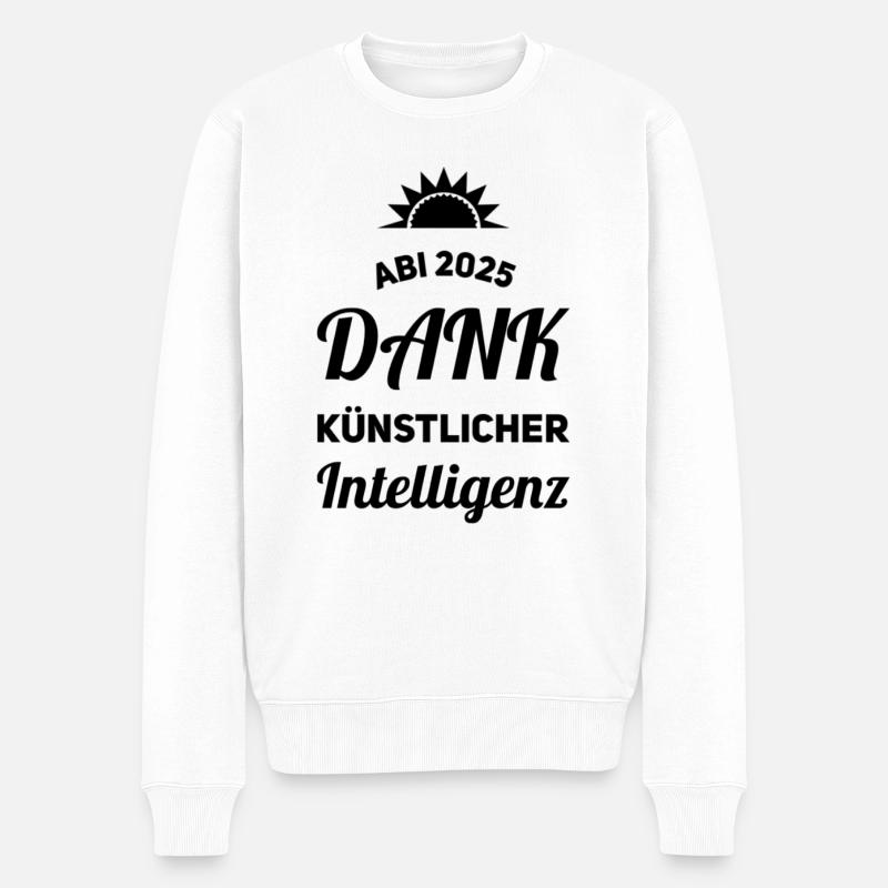 ABI Spruch 2025 - Männer Premium Bio Pullover - Weiß