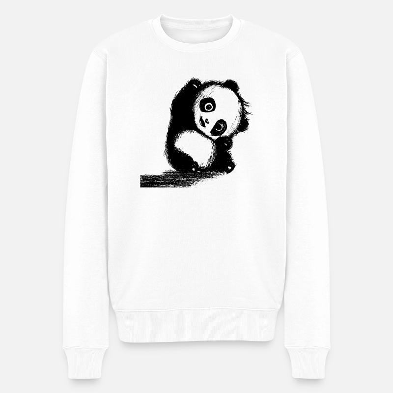 panda - Pull Premium bio Homme - blanc