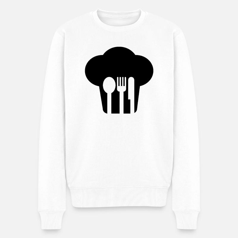 Toque et couverts - Pull Premium bio Homme - blanc