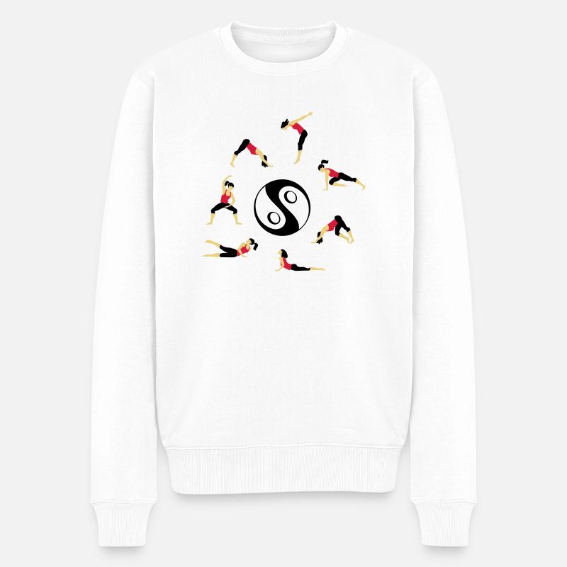 Deepwork - Männer Premium Bio Pullover - Weiß