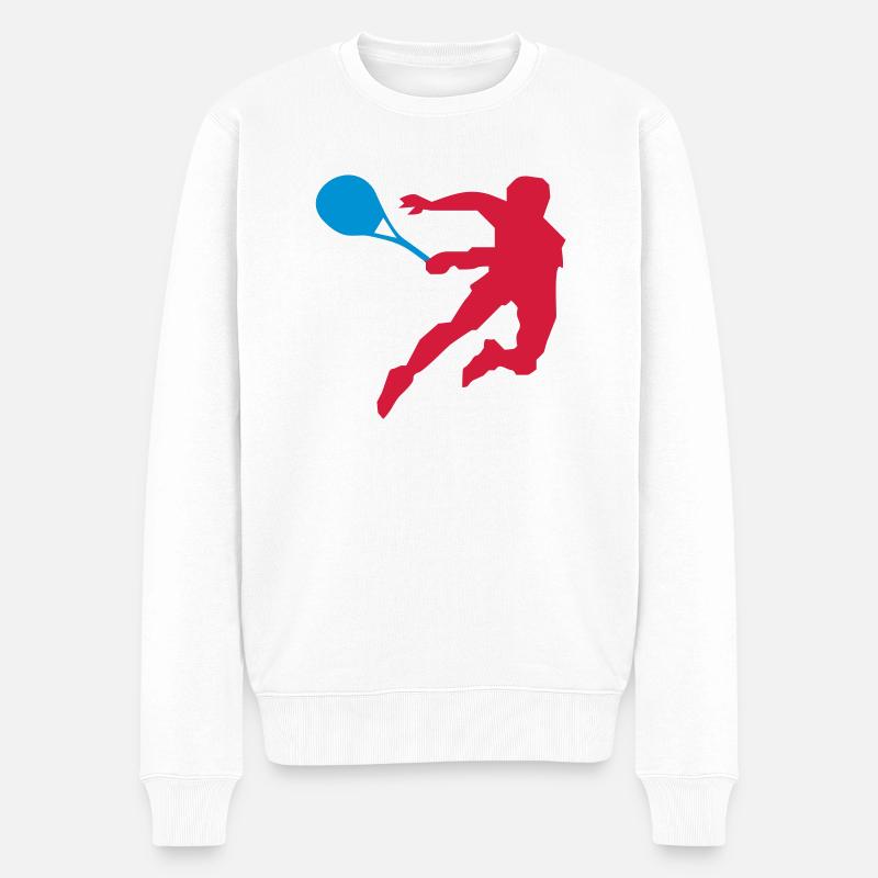tennis - Männer Premium Bio Pullover - Weiß