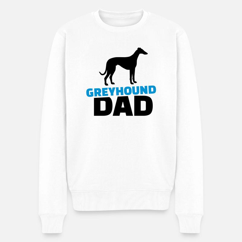 Windhund - Männer Premium Bio Pullover - Weiß
