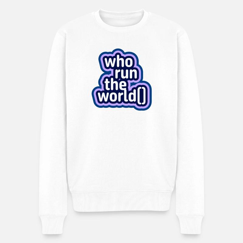 Qui dirige le monde - Pull Premium bio Homme - blanc