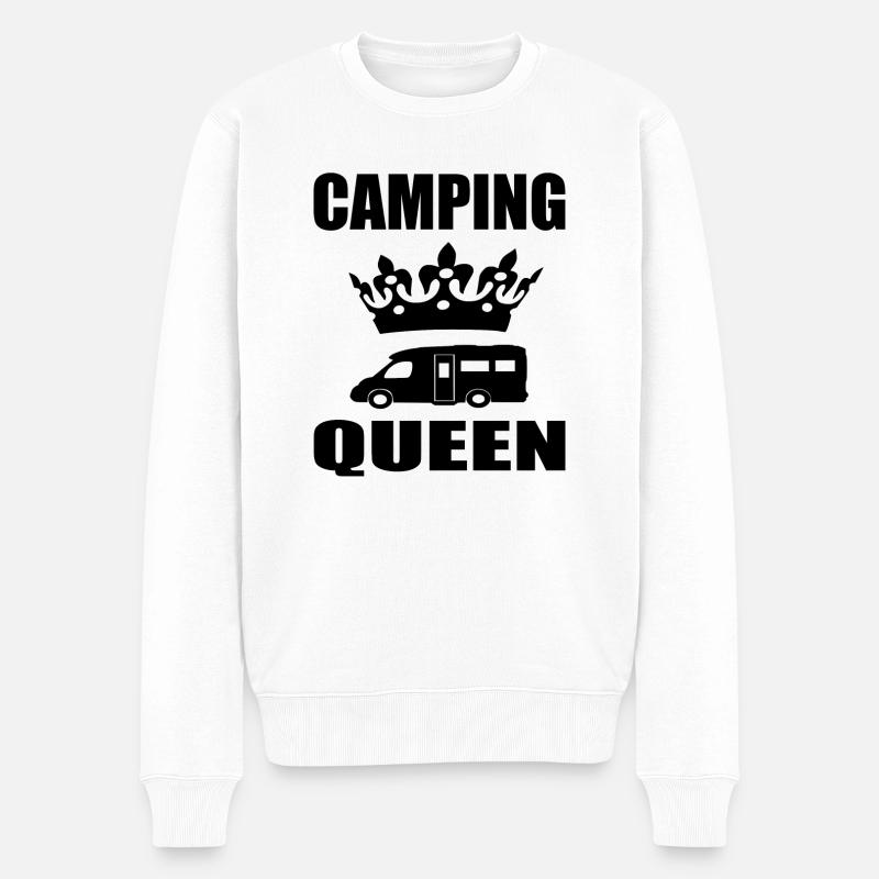 camping - Männer Premium Bio Pullover - Weiß