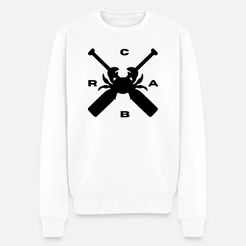 Crabe aviron design amusant - Pull Premium bio Homme - blanc