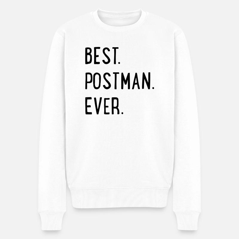 Postbote - Männer Premium Bio Pullover - Weiß