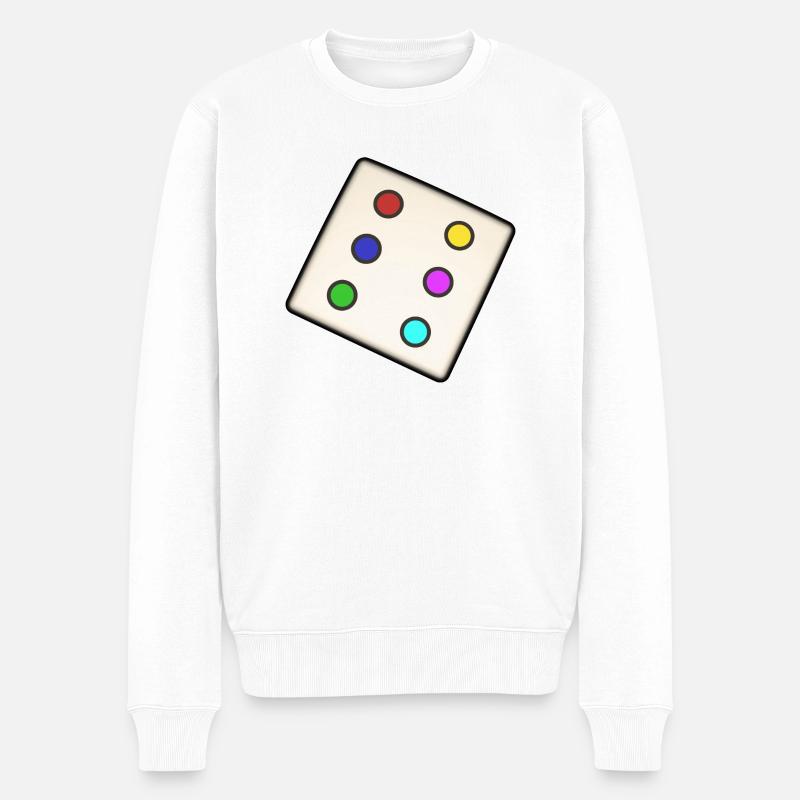 Cube - Männer Premium Bio Pullover - Weiß