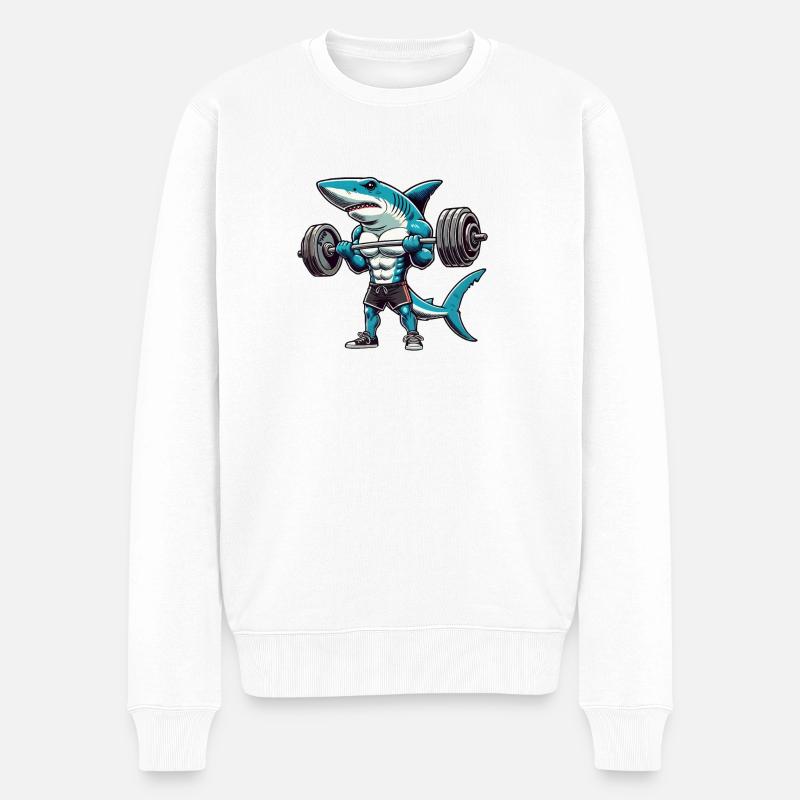 requin requin fort - Pull Premium bio Homme - blanc