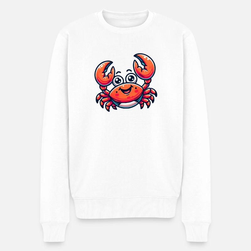 bande dessinée de crabe - Pull Premium bio Homme - blanc