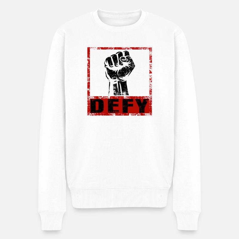 Solide et clair – T-shirt DEFY - Pull Premium bio Homme - blanc