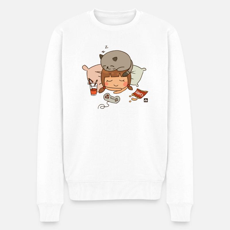Perfektes Wochenende - Männer Premium Bio Pullover - Weiß