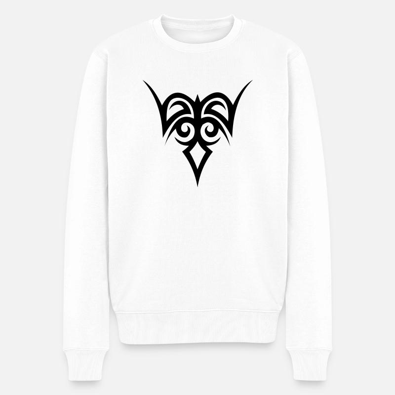 Tribal - Männer Premium Bio Pullover - Weiß