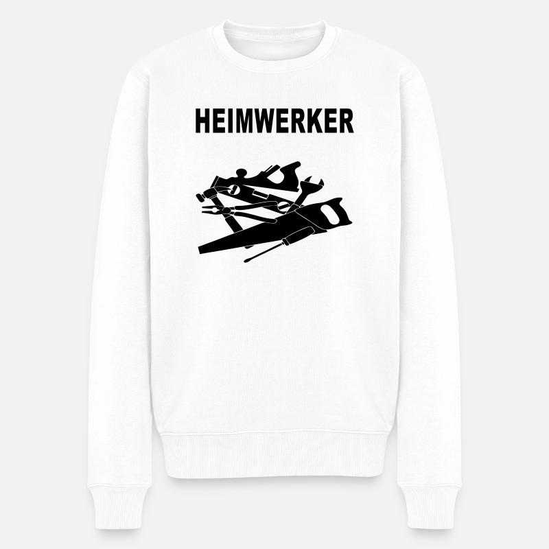 heimwerker - Männer Premium Bio Pullover - Weiß