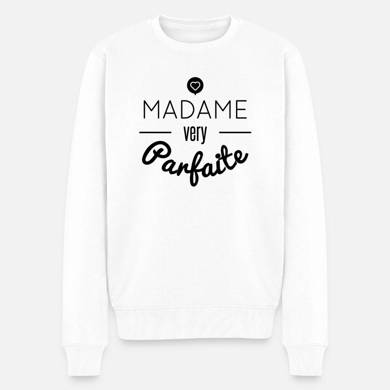 madame very parfaite - Pull Premium bio Homme - blanc
