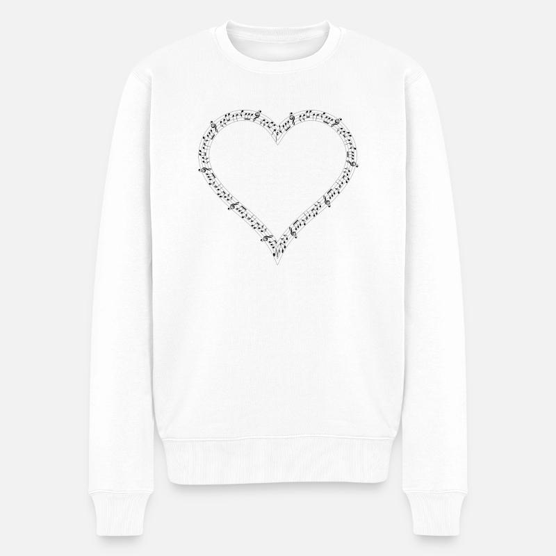 Musical-1191029 - Männer Premium Bio Pullover - Weiß