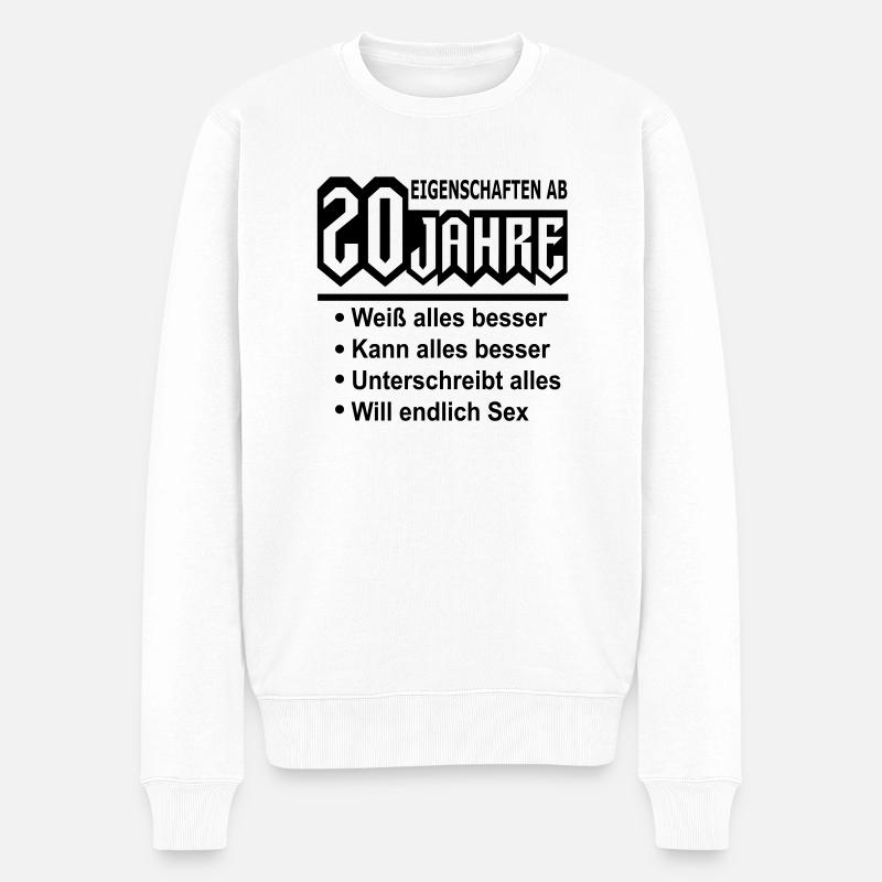 20_jahre - Pull Premium bio Homme - blanc