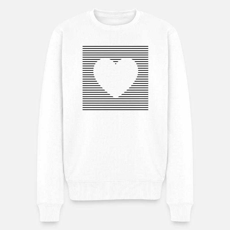 herz - Pull Premium bio Homme - blanc