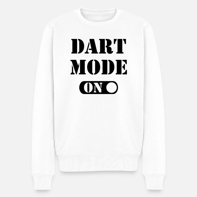 dart mode_on - Männer Premium Bio Pullover - Weiß