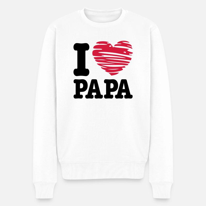 papa - Pull Premium bio Homme - blanc