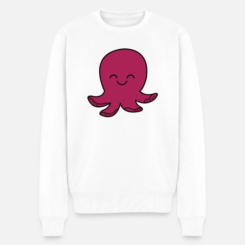 oktopus_002 - Männer Premium Bio Pullover - Weiß
